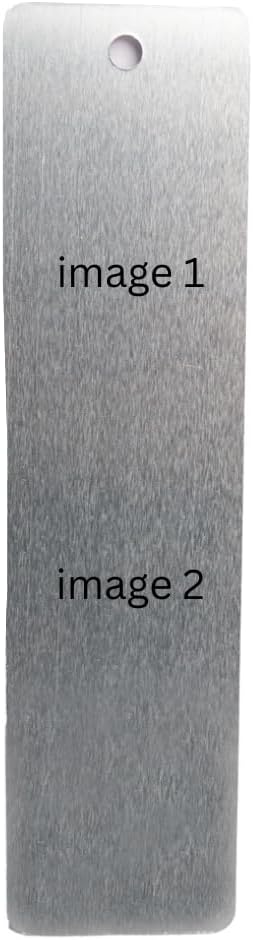 Custom Metal Bookmark with Personalized Photo and Text (2 Images)