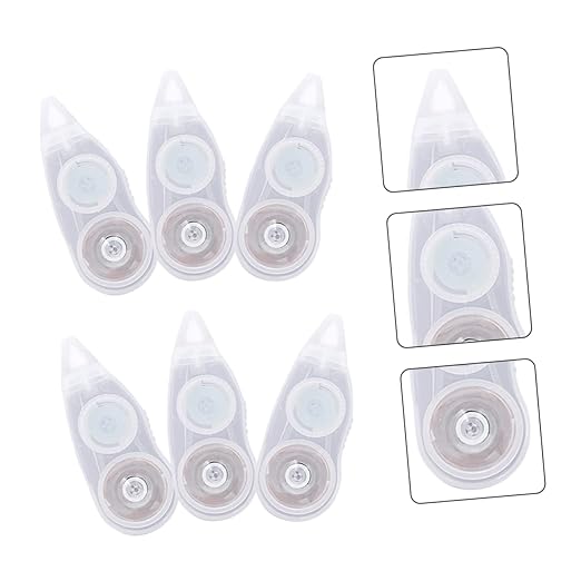 Uonlytech 6Pcs Correction Tape Portable Tapes for Students Convenient Instant Correction for School and Office Supplies and Easy to Use