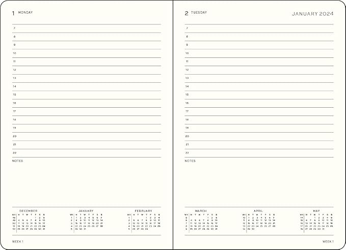 LEUCHTTURM1917 - Daily Planner 2024 with extra booklet, Master (A4+) Hardcover, Black (Jan 1 - Dec 31, 2024)