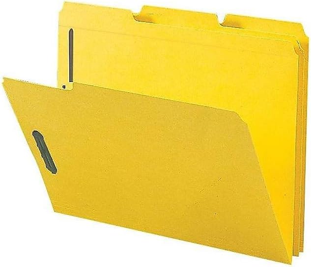 Staples Reinforced Tab Fastener Folder, Letter Size, Assorted Colors, Durable Pressboard Construction, 50/Box