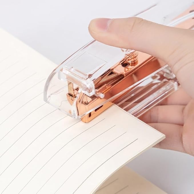 Transparent Acrylic Rose Gold Stapler