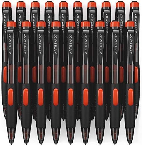 ARTEZA HB Mechanical Pencil Pack of 20, 0.7 Millimeter Medium Point Lead and Replaceable Eraser, Latex-Free Grip, Office and School Supplies