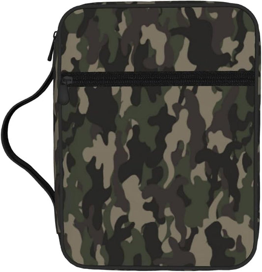 Camouflage Army Camo Military Bible Cover Case Carrying Book Protector Case Bible Study Supplies Accessories Holder Case Christian Gift for Women Men