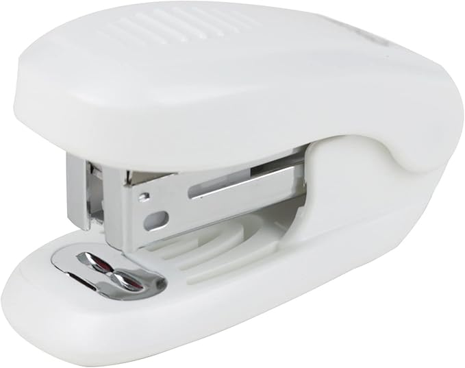 Desk Stapler Portable Stapler Small Stapler 12 Sheets Capacity Small Stapler Size Suitable for Palm Suitable for Office Document Binding School Supplies (Color : White)