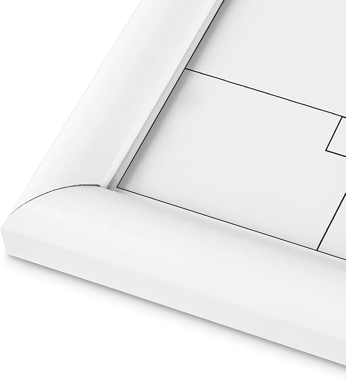 Umtiit Monthly Calendar Dry Erase Whiteboard17.7 x 23.6 inch(45 x 60 cm), White Wood Frame, Magnetic Surface Whiteboard for Planning/Schedule/School Timetable/Memo(WH-4560C,US)