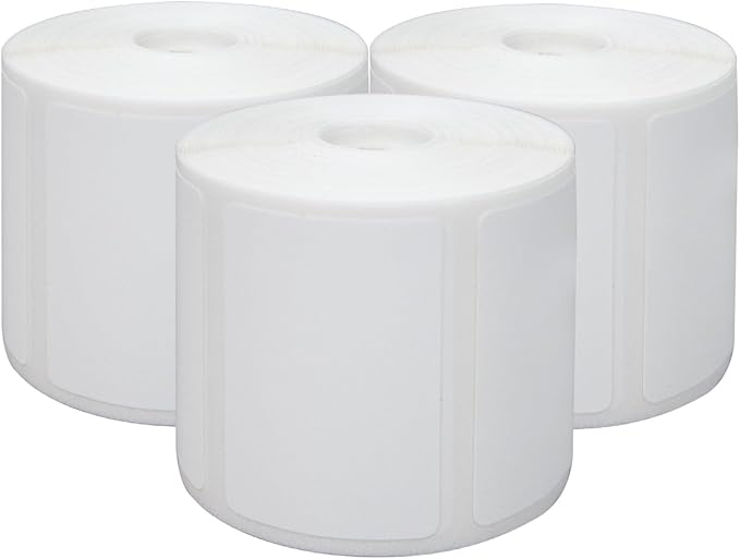 PUQU 30x20mm Direct Thermal Sticker Labels, Self-Adhesive All-Purpose Label Maker Tape, Compatible with AQ/Q1 Series Label Printer, Refills Standard Laminated Office Labeling, 3 Rolls of 960 Labels