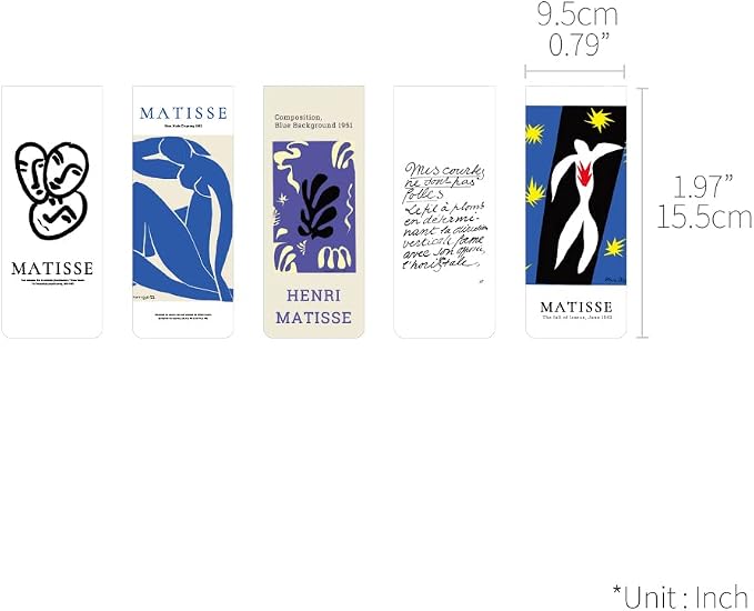 Monolike Magnetic Bookmarks Henri Matisse Ver.1, Set of 5