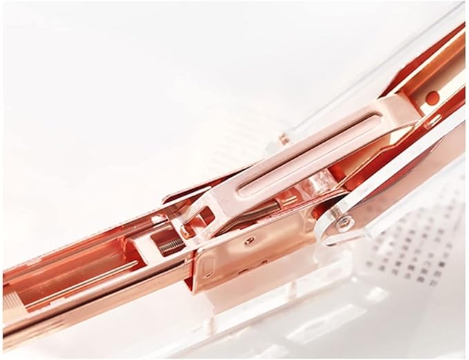 KUYWLMKMZZ Desk Stapler Desktop Stapler Labor-Saving Stapler Standard Office Supplies Student Gifts Rose Gold Strong ABS Office Stapler School Supplies (Color : A)
