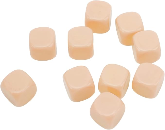 Drfeify Creative Crafts 30pcs in Established for DIY Projects and Educational Purposes, DICADOS of Plastic 6 Sides for Activities in The Classroom (Beige)