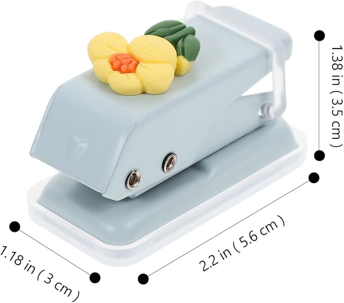 Toddmomy Handheld Circle Hole Punch for Loose-Leaf Paper Metal Resin Single Hole Puncher for Stationery
