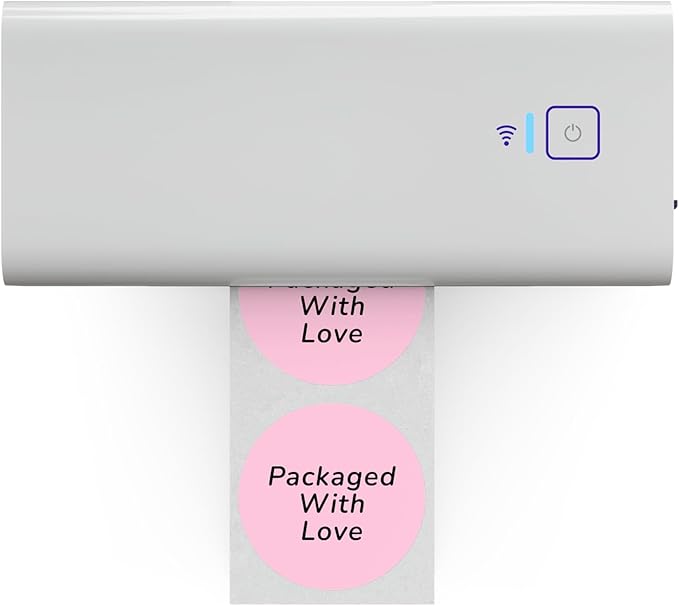 Rollo Circle Thermal Labels 2 Inch - Roll of 1,000 Round Sticker Labels - Multi-Purpose Direct Thermal Printer Stickers 2x2 (Pink)