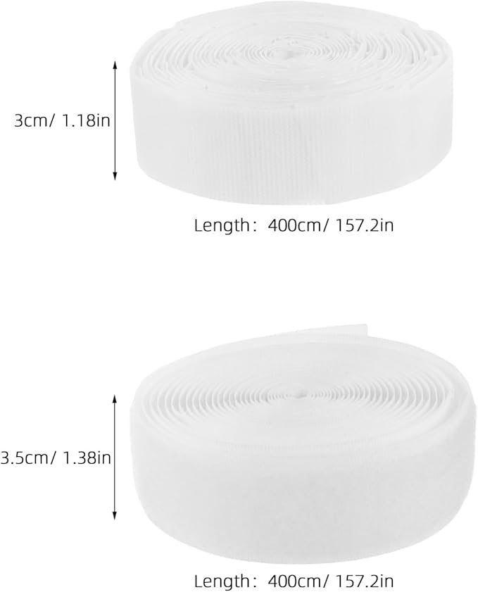 Luxshiny 1roll Double-Sided Self Adhesive Hook and Tape for Curtains and Doors Strong Fastener Strips for Versatile Applications Adhesion and Easy Installation