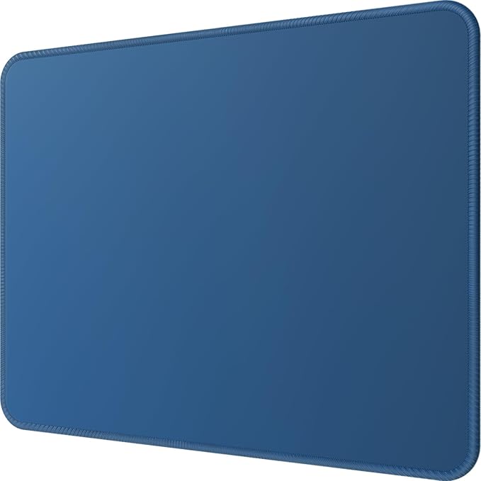 MROCO Essential Office & Gaming Mouse Pad, 8.5 x 11 Inch, Navy Blue | Anti-Fray Stitched Edges, Functional Pattern Design, Non-Slip Rubber Base, Water and Stain Resistance