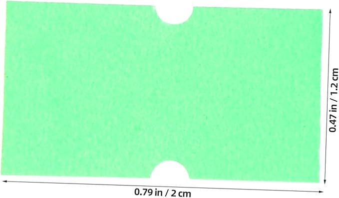 VILLCASE 5000pcs Self-Adhesive Price Tag Paper for Retail Fluorescent Pricing Labels Marking Paper for Supermarket Tagging for Product Display and Organization