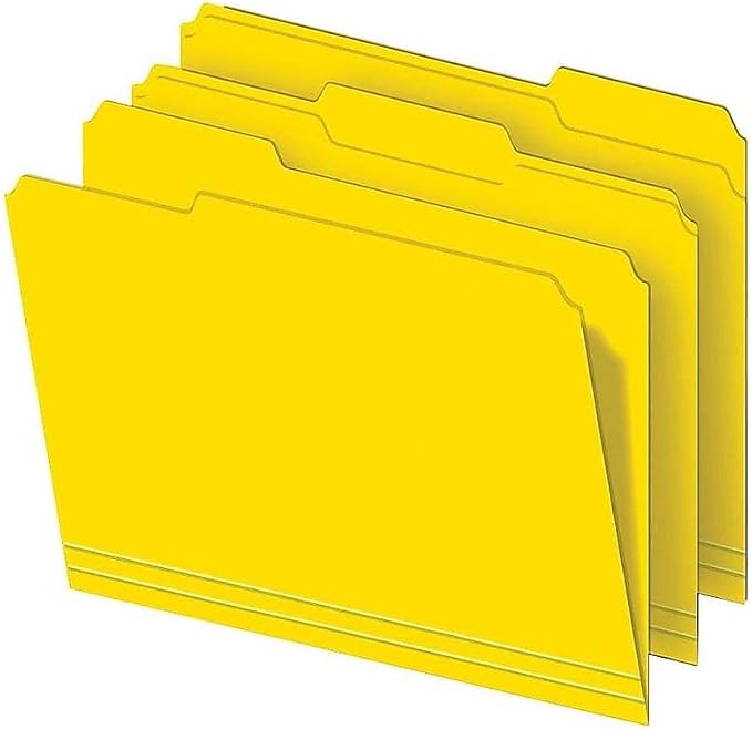 Staples File Folders, Letter Size, 1/3‑Cut Tabs, Assorted Positions, Assorted Colors, 50/Pack