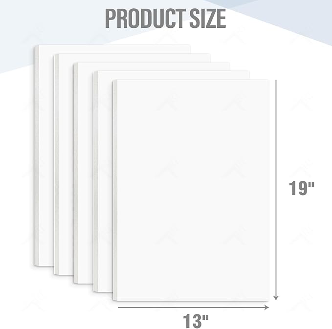 Golden State Art White Foam Boards 12 Pack 13x19 Foam Core Board 1/8" Thick Acid Free Foaming Poster Board for Modeling, Billboard, Projects, Paintings and Display