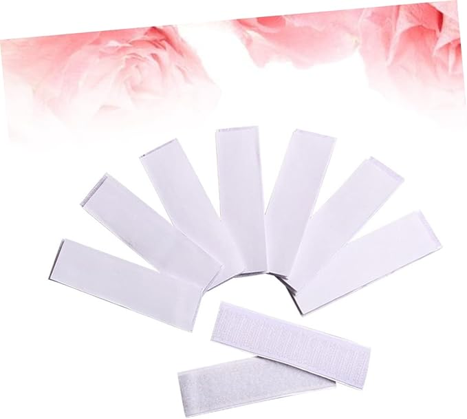 10pcs Self Adhesive Hook and Loop Tape Strips for Table Skirts Wall Mounting Crafting Home Office Use Strong Hold Smooth Surfaces