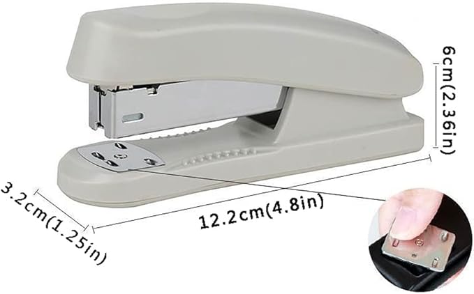 KUYWLMKMZZ Desk Stapler Student Stapler Office Desk Stapler Rotatable Nail Plate Binding Machine Practical Office Tool Suitable for Office Document Binding White School Supplies (Color : A)