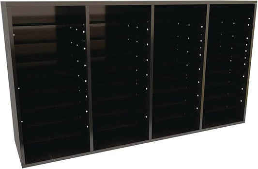 AdirOffice Wooden Adjustable Literature Organizer, 36 Compartment Office Mailbox, or Classroom Literature Organizer, Black
