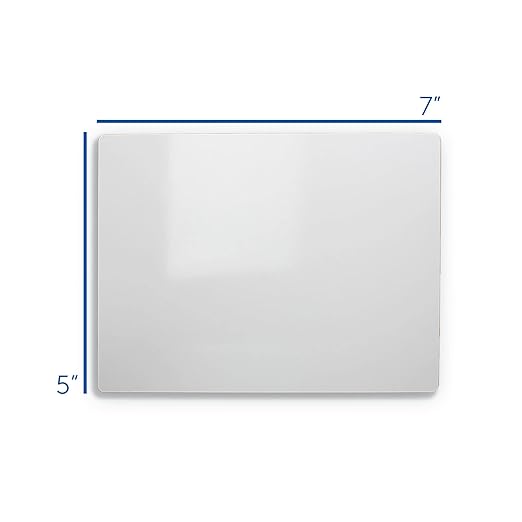 Flipside Products 5" x 7" Dry Erase White Boards, Classroom Pack, Single-Sided Lapboard for Class, Reusable for Group Participation - 24 Pack