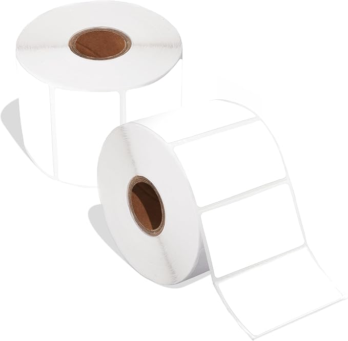 Spartan Industrial - 2.25" X 1.25" Direct Thermal Labels (2000 Count, 2 Rolls) - UPC Barcode Shipping Labels, FNSKU SKU Stickers, Thermal Sticker Paper Roll - Compatible with Zebra and Rollo Printers