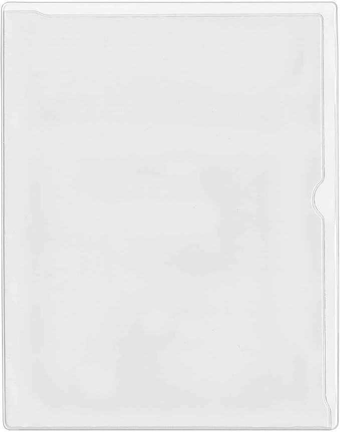 StoreSMART - Paperwork Organizers - 50-Pack - White Plastic Back, Clear Plastic Front - Heavy Duty - PF8511PQW-50