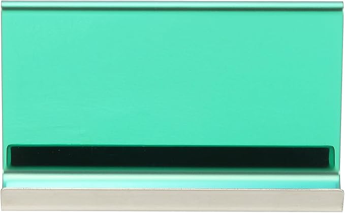 PATIKIL Business Card Holder for Desk, 3Pcs Business Card Holders Stainless Steel Card Stand Organizer Cards Display for Office Exhibition, Green