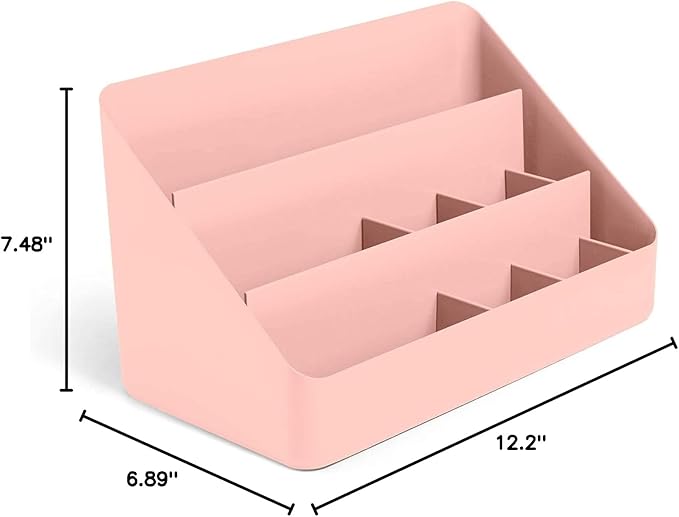 Poppin Desk Organizer with 3 Tiers, Sliding & Removable Dividers, Charging Station - All-in-One Workspace Organizer for Office Supplies, Desktop Organizer
