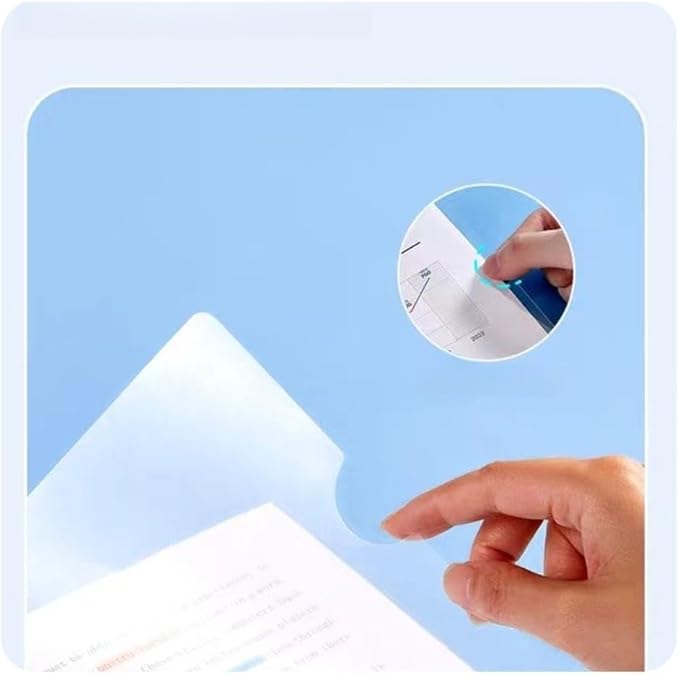 L-Type Plastic Folder Safe Project Pockets Transparent Clear Document Folder 12pcs for A4 paperPlastic Paper Jacket Sleeves in Assorted Project Folders