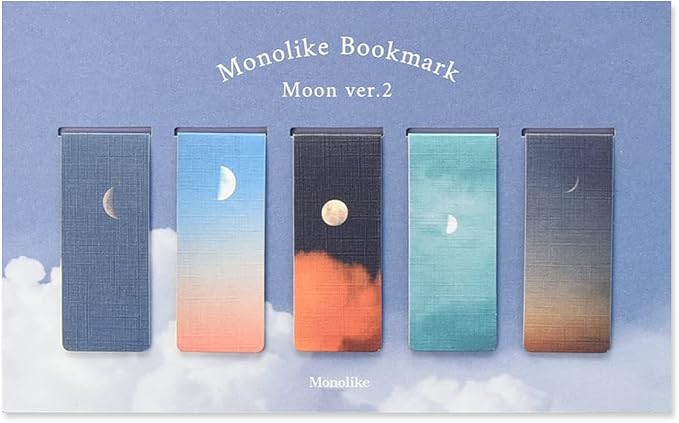 Monolike Magnetic Bookmarks Moon Ver.2, Set of 5