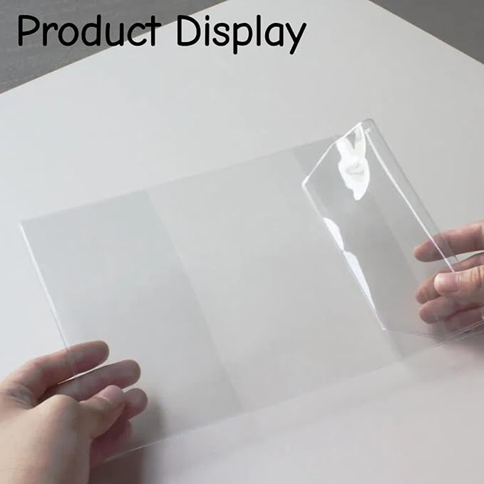 A5 Clear Cover, Adjustable Notebook Cover - Universal Fit for Midori, Traveler's Notebook, Clear Plastic Book Protector for Hobonichi