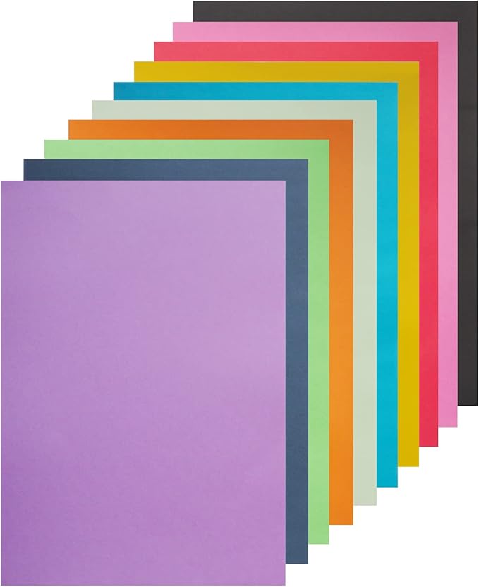 Colored Poster Board, 50 Sheets A3 Large Size 16.5 x 11.7 Inch Assorted Neon Poster Board Bulk for Art Display Board, Classroom Use, School Craft Project, Presentation Drawing