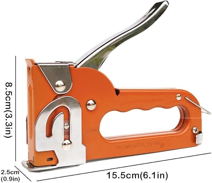 KUYWLMKMZZ Desk Stapler Multifunctional Stapler Press Labor Saving Binding Tool Paper and UP Leather Hand-held Stapler Orange Send 1 Box of Staples School Supplies (Color : A)