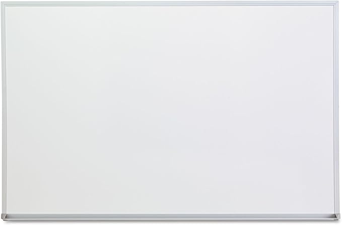 Universal 43623 Dry-Erase Board, Melamine, 36 x 24, Satin Aluminum Frame