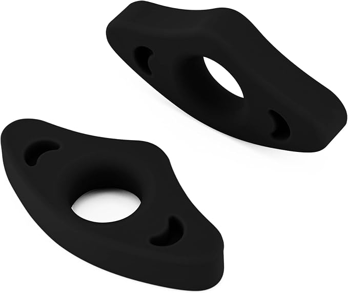 Book Page Holder, Silicone Book Thumb Page Holders for Reading Hands Free, Book Lovers Gifts & Book Accessories, 2 Pack (Medium Size, Black)