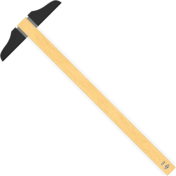 ALVIN Wood T-Square 24" Transparent Edge Model C24 for Art Framing and Drafting - 24" inches