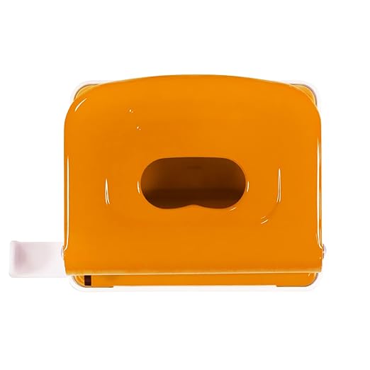 Idena 11542 Metal Hole Punch Stop Rail with Format Display, Orange, for 20 Sheets, Pack of 1