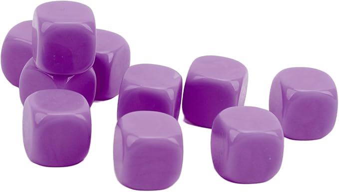 Drfeify Creative Crafts 30pcs in Established for DIY Projects and Educational Purposes, DICADOS of Plastic 6 Sides for Activities in THE Classroom (Violet)