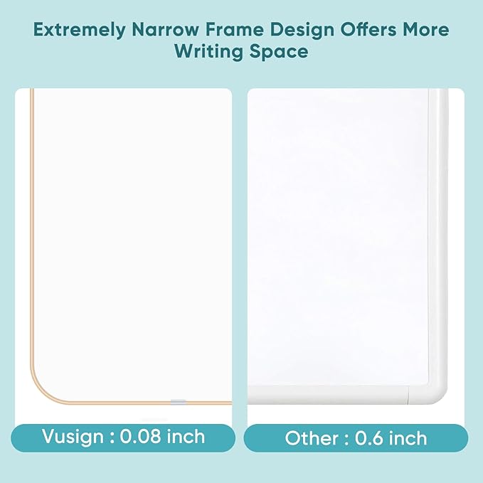 VUSIGN Small Dry Erase White Board, 8.5 x 11 Inches Mini Whiteboard, Magnetic Board for Wall, Fridge, Locker, Gold