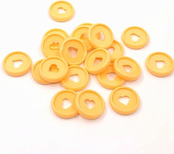 100pcs Planner Expander Discs 1.26Inch Book Binding Disc For Discbound Notebook Accessories Heart Binder Rings(Orange,1.26 inch/32 mm)