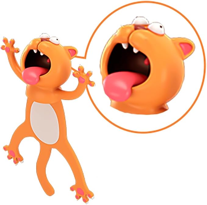 Cartoon Bookmarks, 3D Stereo Wacky Animal Book Mark, Ouch Series, Funny Cute creatived Gifts for Children (Cat)