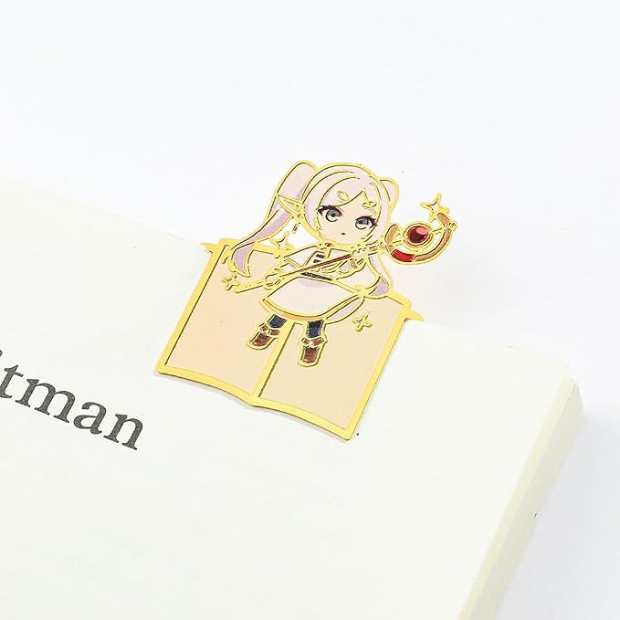 Anime Frieren: Beyond Journey's End Bookmark Stainless Steel Manga Fans Cartoon Fashion Student Scholar Learning Gift (Frieren-3PCS)