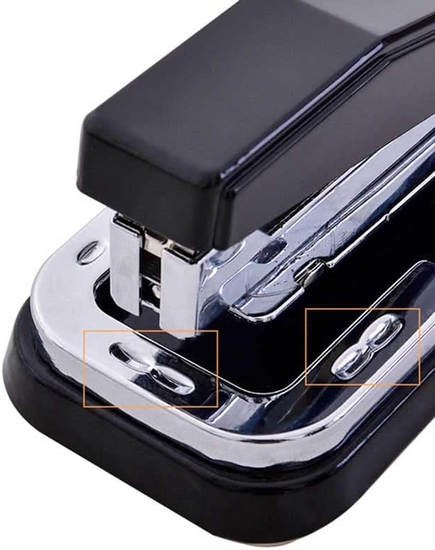 360 Degree Rotating Stapler Desktop Stapler with Staples Chisel for Office Stationery School(Gray)