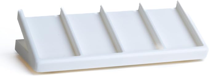 Remote Holder Organizer Pedestal Caddy compatible with Lutron Pico Remotes, Anti-Slip Feet, Holds 4 Remotes, White, Indoor Use Only