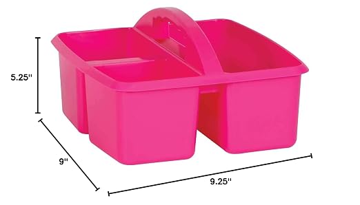 Teacher Created Resources Pink Plastic Storage Caddy