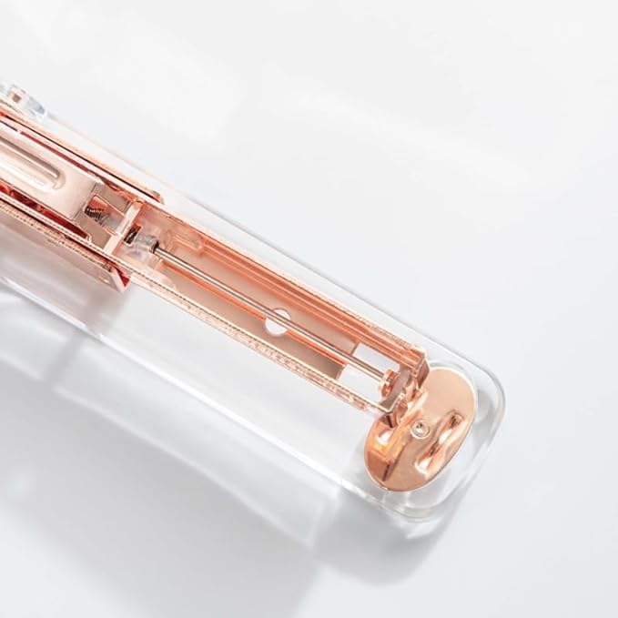 Transparent Round Acrylic Stapler, Transparent Rose Gold Color(D)