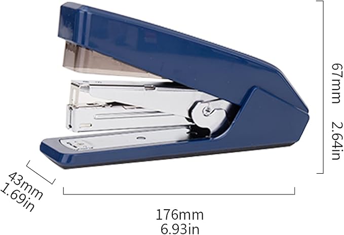 Liudan Stapler Office Desktop Staplers and Staples25 Sheet Capacity (24/6 Or 26/6) with 1000 Staples for Office Home and School Supplies Desktop Stapler (Color : Quarter Strip Blue)