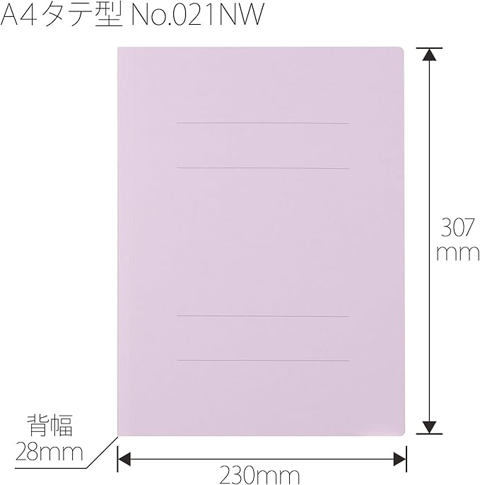 Plus Flat File, Resin Jig, Thick Binding 300 A4, Vertical, Violet, 10 Books, NO.021NW, 79-112 x 10