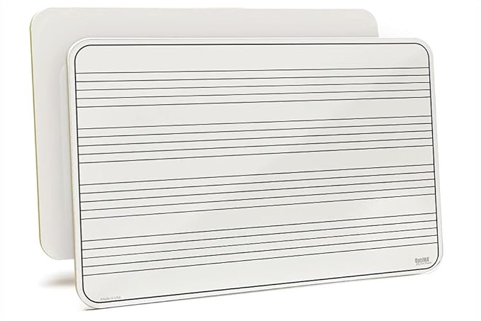 11" x 17" x 1/8" Double-Sided Non-Magnetic Music Lapboards with 4 Sets of Music Staff Lines (11" x 17", Music Staff)