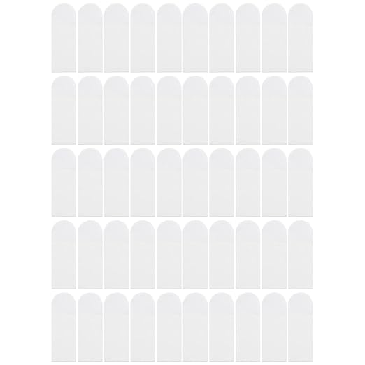 DOITOOL 50pcs Double-Sided Adhesive Tape Strips 4.7 X 1.7cm Waterproof No-Trace Sticky Mounting Tape for Hooks and Wall Fixing in Bathroom and Office
